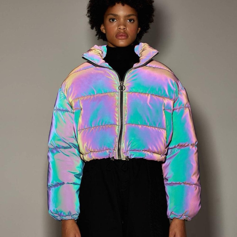 Bershka reflective puffer jacket
Size large